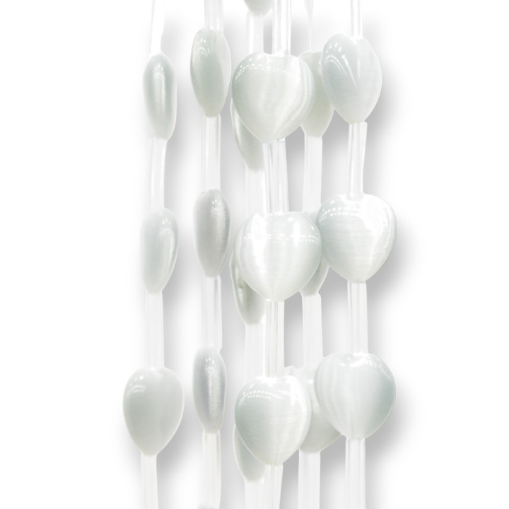 Ojo de Gato Corazón Plano 12mm Gris