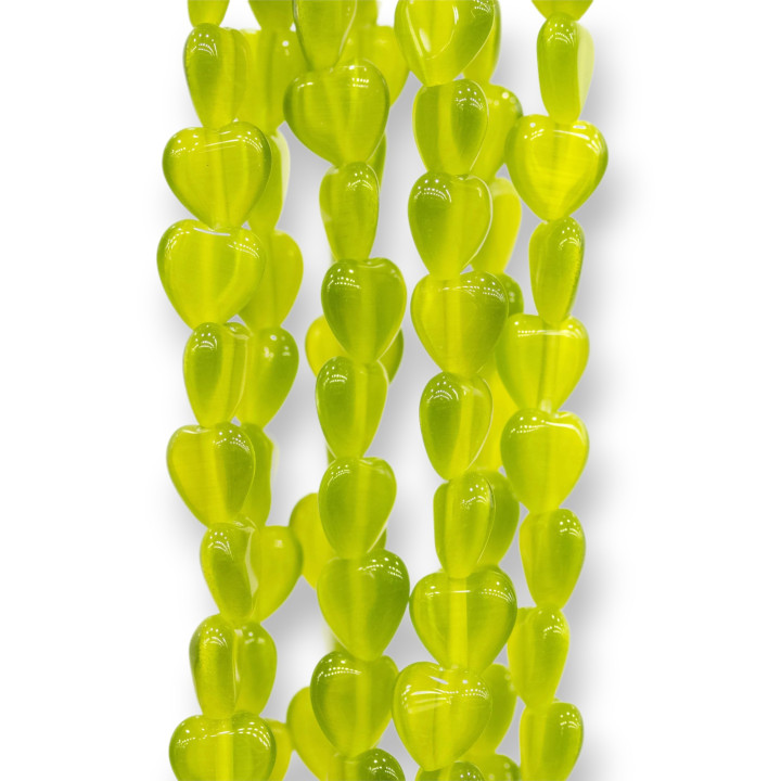 Coeur Oeil de Chat Plat 8mm