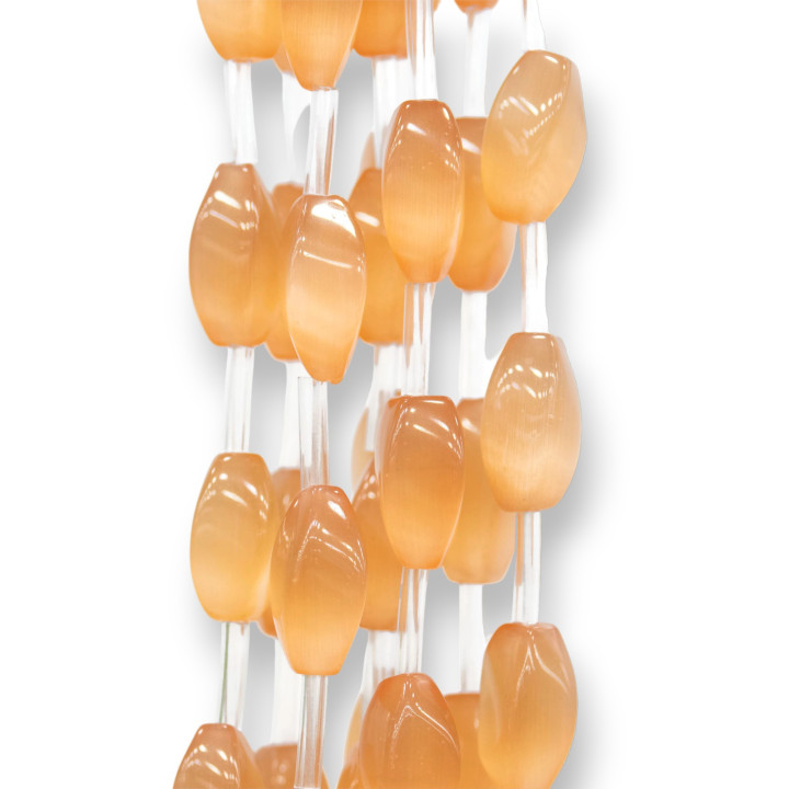 Katzenauge Oval Twist 8x17mm Pfirsich