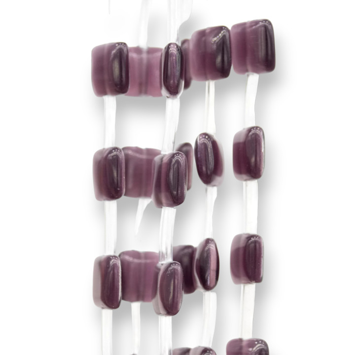 Ojo De Gato Cuadrado Plano 10mm Morado