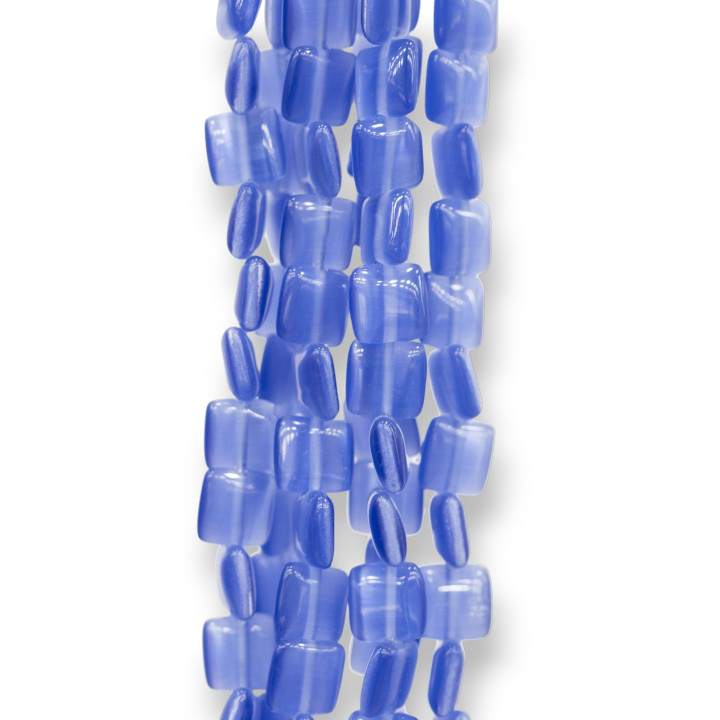 Katzenauge hellblau 6 mm flach quadratisch