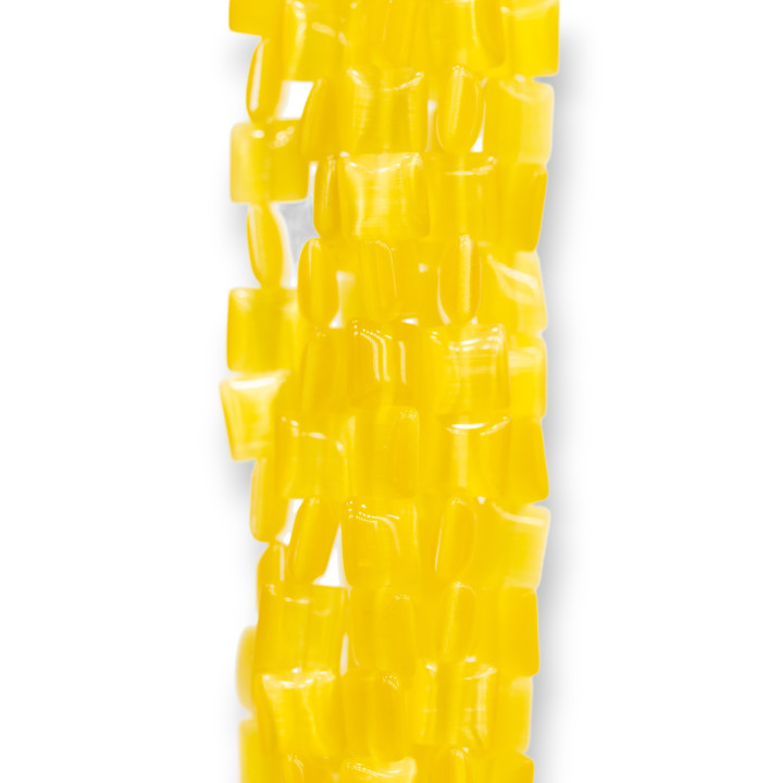 Carré Plat 6mm Jaune Oeil de Chat