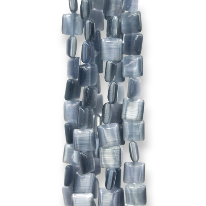 Cat's Eye Flat Square 6mm Grey