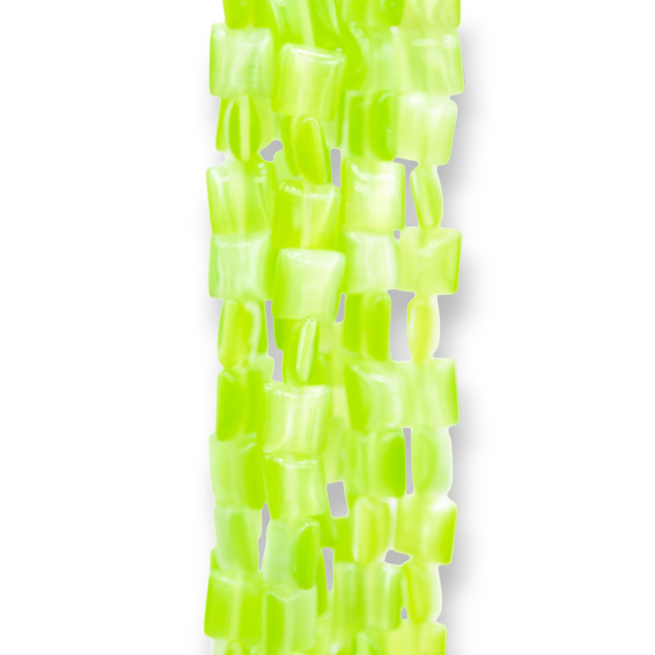 Oeil de Chat Carré Plat 6mm Vert Clair