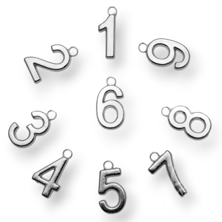 Pendenti Di Ottone Numeri Arabi 1000gr Rodiato