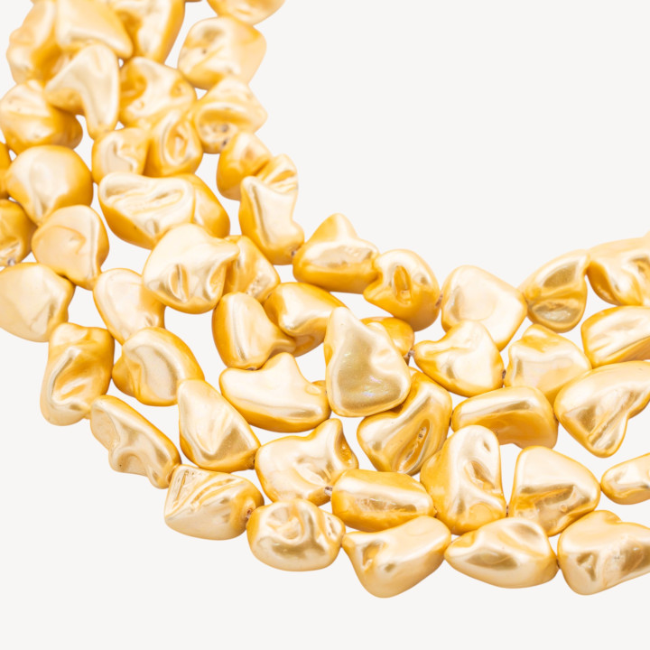 Perles de Majorque Pépite Irrégulière 14-18mm Jaune
