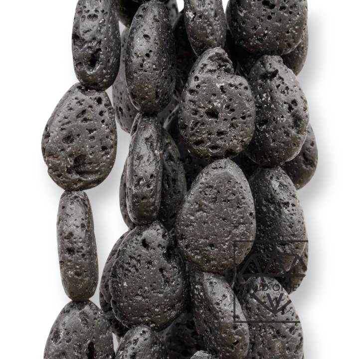 Lava Stone Flat Drops 15x20mm
