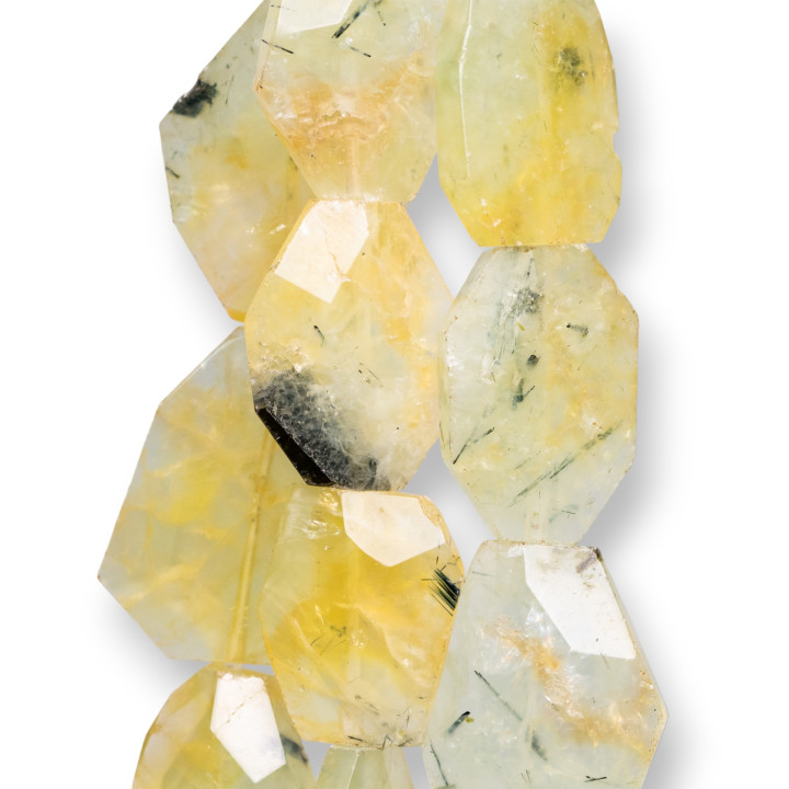 Prenite Irregular Facetado Plano 20-40mm Amarillo
