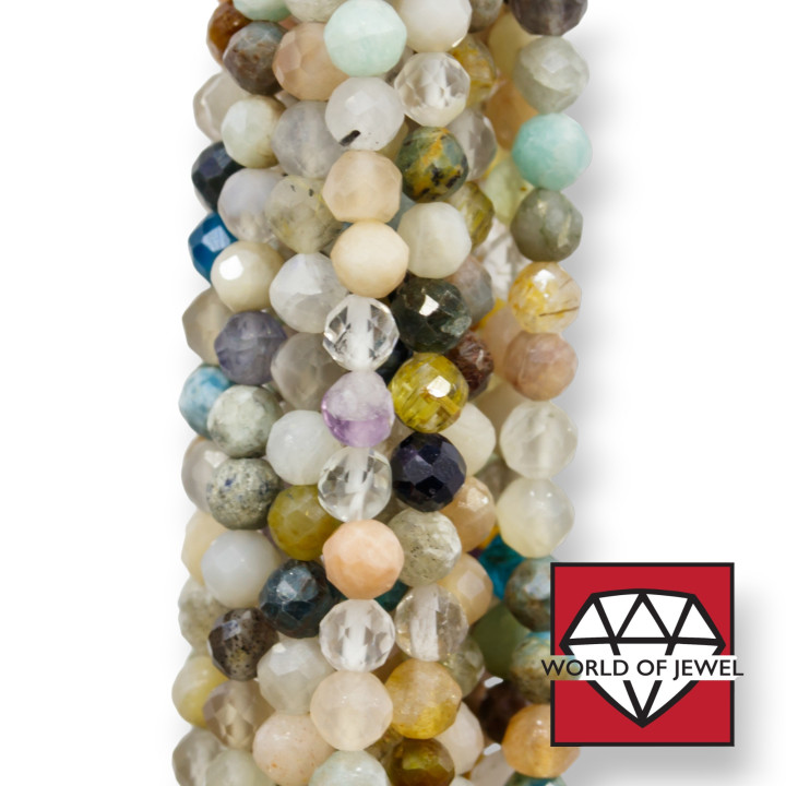 Quartz Mix 1 Faceted Diamond Cut 3mm