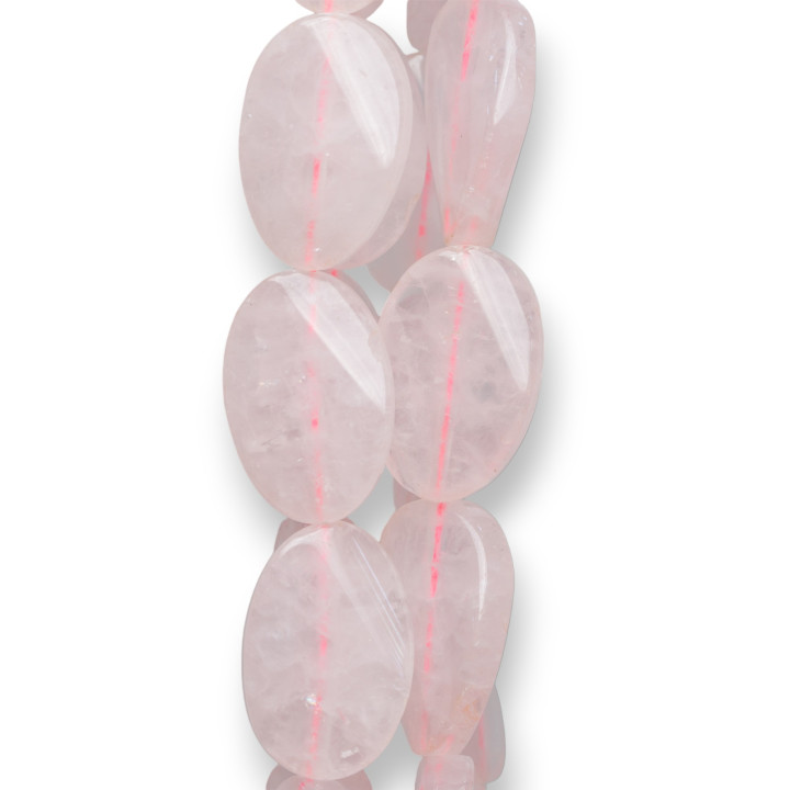 Twist Plat Ovale Quartz Rose 20x30mm