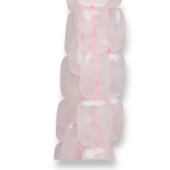 Plaque Quartz Rose Rectangle 18x25mm Transparente