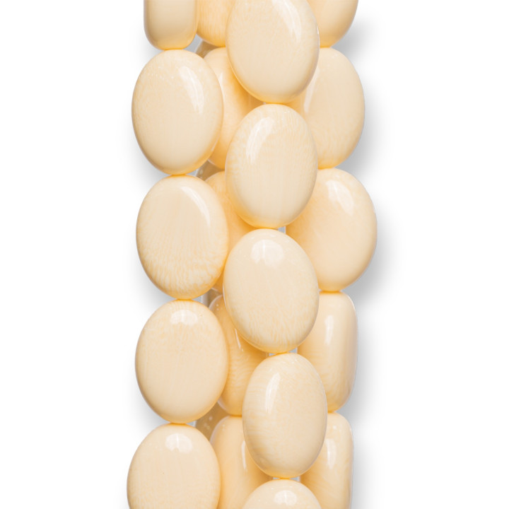 Flat Oval Bone Imitation Resin 18x25mm