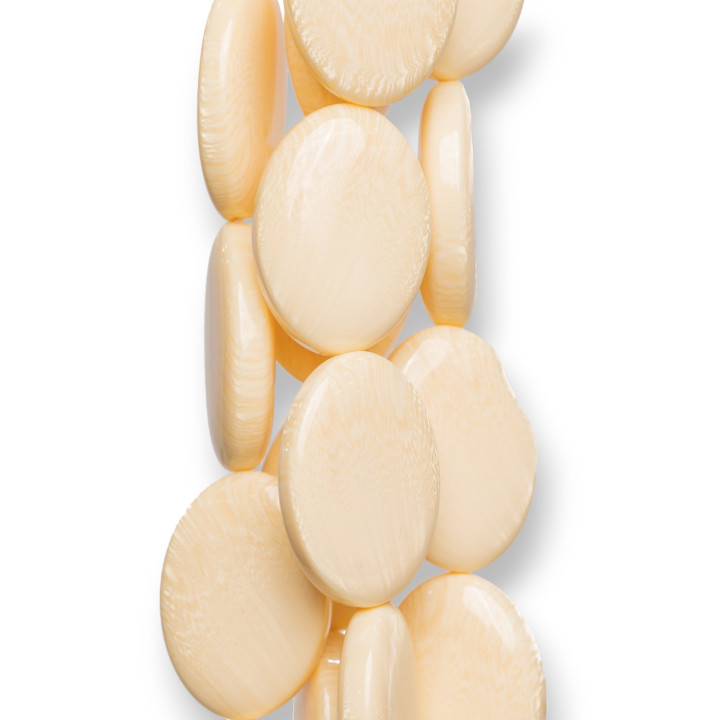 Flat Oval Bone Imitation Resin 25x35mm