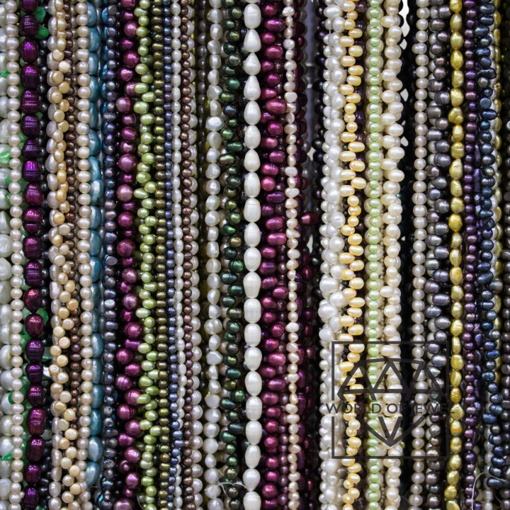 STOCK 20 FILI Perle Di Fiume Forme e Colori Misti Casuali