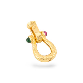 Chiusura A Gancio Di Argento 925 8x16mm 3pz Dorato