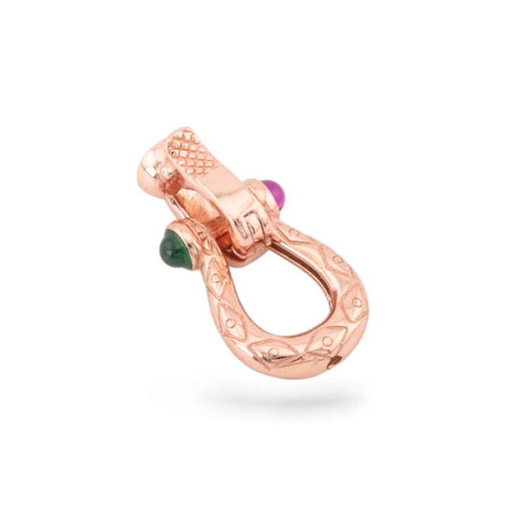 925 Silver Hook Clasp 8x16mm 3pcs Rose Gold