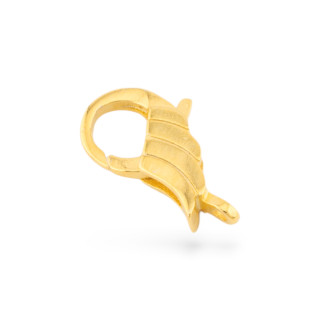 925 Silver Lobster Clasp 10x20mm Wings 4pcs Gold