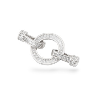 Chiusure Di Argento 925 Con Zirconi Rodiato 1 pz