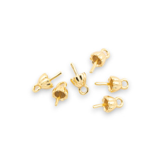 Copas finales para colgante de plata 925 4 mm 20 piezas Dorado