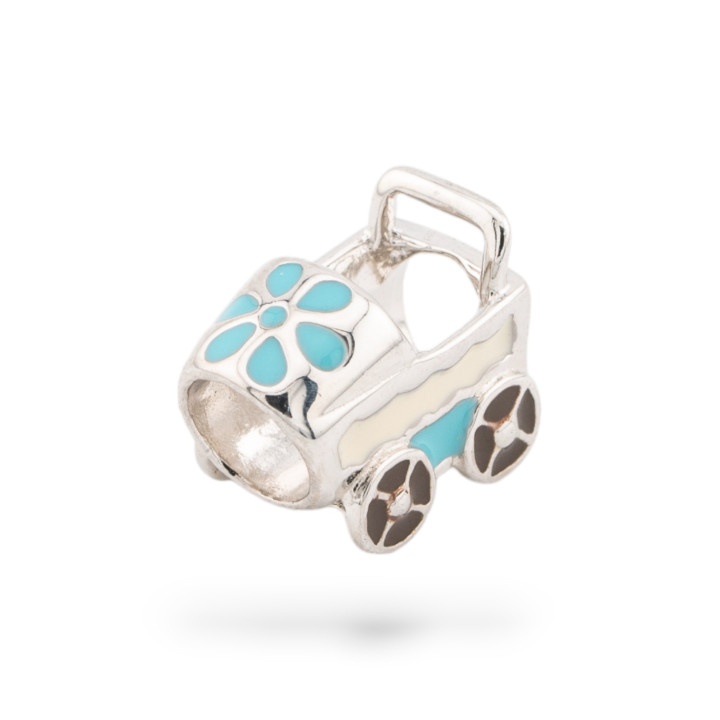 Colgante Charm Esmaltado Plata 925 Colección Flora 1ud