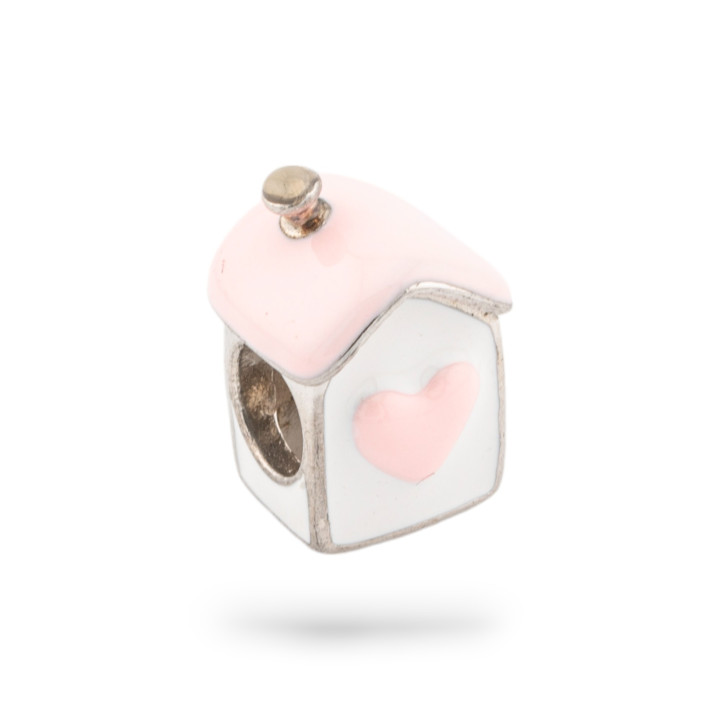 Επισμάλτο Γούρια 925 Μενταγιόν Flora Collection 1 τμχ Ροζ