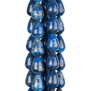 Raw Blue Lapis Lazuli Smooth Briolette Drops 08x12mm