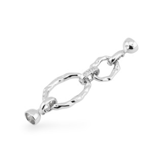 Cierre De Bronce 60x17mm Con Copas De 7mm 6 Piezas Chapado En Rodio