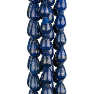 Gouttes Lapis Lazuli Bleu Naturel Briolette Lisse 08x12mm