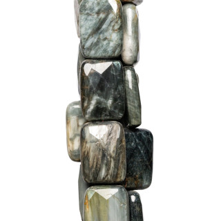 Ojo de Halcón Rectángulo Plano Facetado 13x18mm