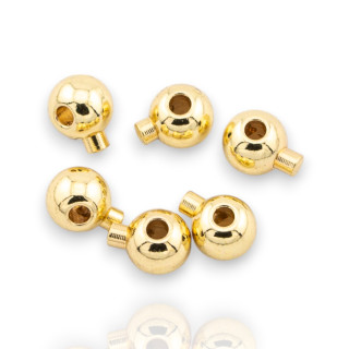 Composants techniques Sphère à sertir en laiton avec cylindre en laiton 3,5 mm 20 g 120 pièces environ dorées