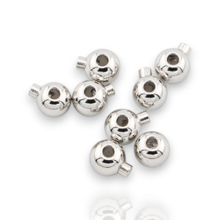 Composants techniques Sphère à sertir en laiton avec cylindre en laiton 3,5 mm 20gr 120pcs environ plaqué rhodium