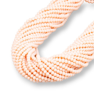 Cuentas de Cristal Rondelle Facetado 4x3mm 100 HILOS En Hilo de Algodón Listo para Usar Polvo Completo