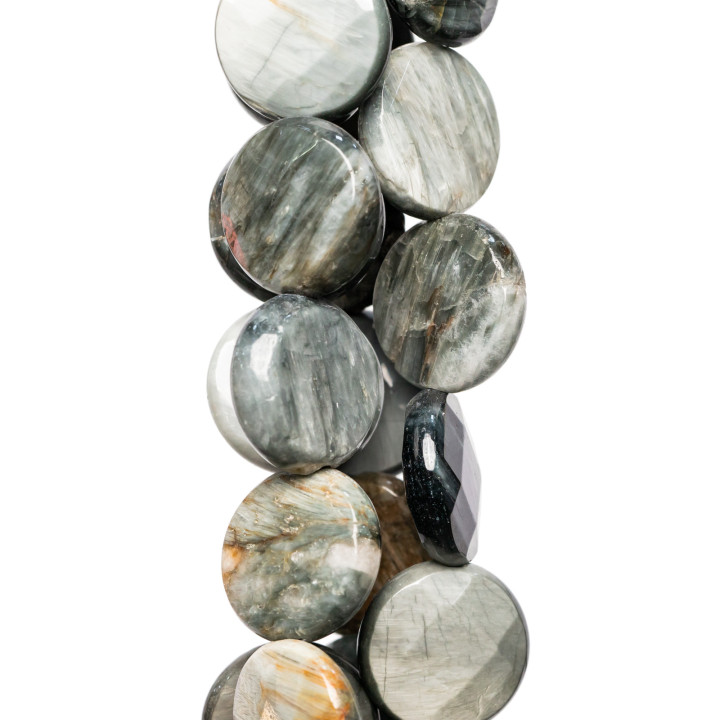 Ojo de Halcón Plano Redondo Facetado 15mm