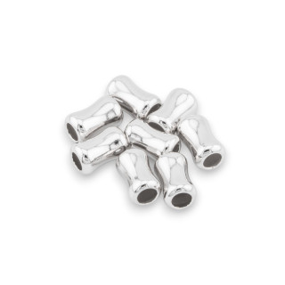 Spacer Component 925 Silver Beads Cannettina 4x6,5mm 5gr 29τμχ Περίπου Ροδίου