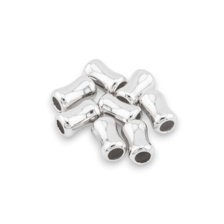 Spacer Component 925 Silver Beads Cannettina 4x6,5mm 5gr 29τμχ Περίπου Ροδίου