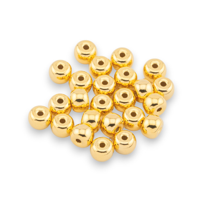 Component Spacer Beads Of 925 Silver Rondelle Donut 5x3.8mm 5gr 24pcs Approximately Golden