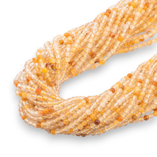 Quarzo Ematoide Giallo Tondo Liscio  4mm