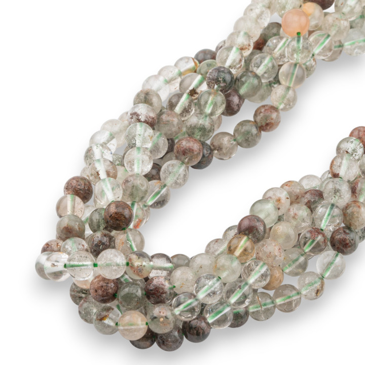 Quarzo Fantasma Tondo Liscio  6mm