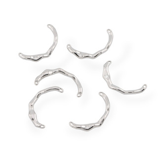20pcs Rhodium Plated Bronze Ring Bases