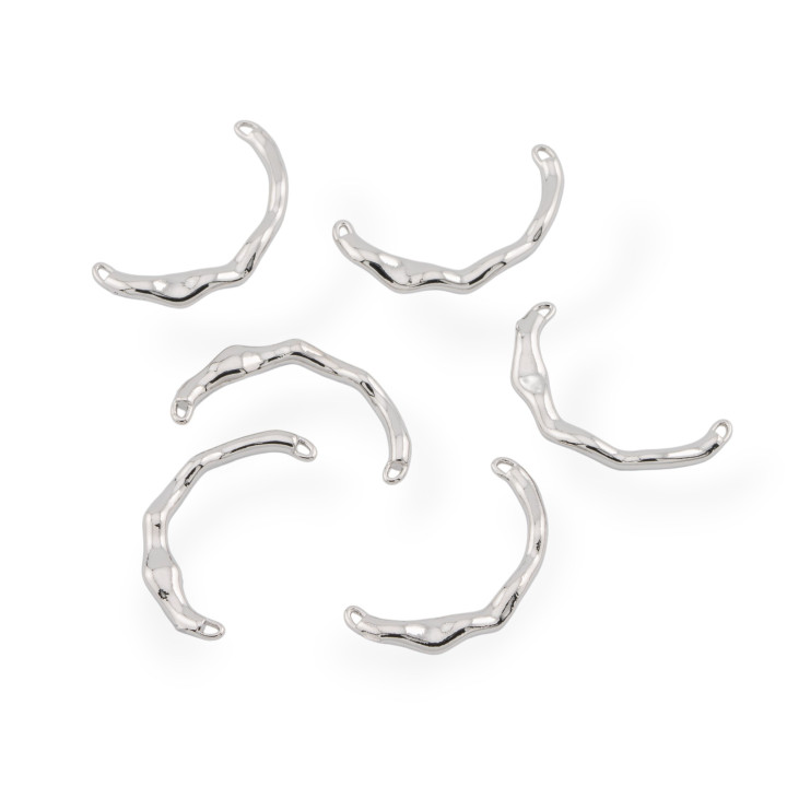 20pcs Rhodium Plated Bronze Ring Bases