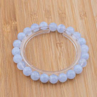 Bracciale Elastico Calcedonio Tondo Liscio (PLG) 09mm