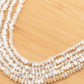 Ematite Argentato Rondelle Triangolo 4x3mm