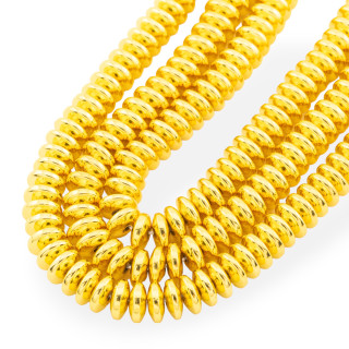 Αιματίτης χρυσός 18 καρατίων Rondelle 8,5x3,5mm