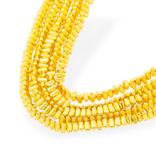 Αιματίτης Χρυσός 18 καρατίων Rondelle Τρίγωνο 4x3mm