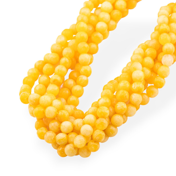 Giada Giadeite Colorata Linea Economica Sfaccettato 06mm Giallo Chiaro