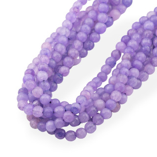 Giada Giadeite Colorata Linea Economica Perlina Tonda Sfaccettata 6mm Lavanda