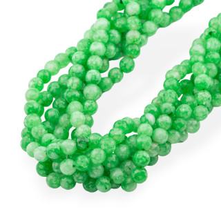 Giada Giadeite Colorata Linea Economica Perlina Tonda Sfaccettata 6mm Verde Chiaro