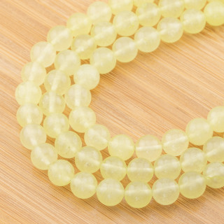 Jadeite Colored Jade Economy Line Smooth Round 10mm Lime