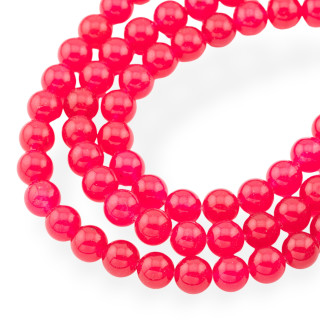 Jade Jadeíta de Colores Línea Económica Redondo Liso 10mm Rojo