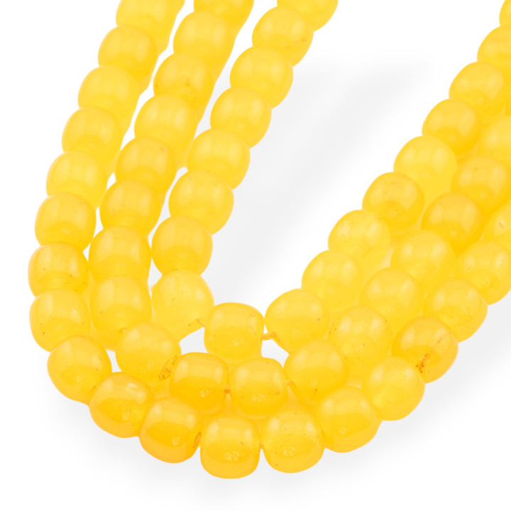 Giada Ligne Économique Corps Lisse 9x10mm Jade Jaune